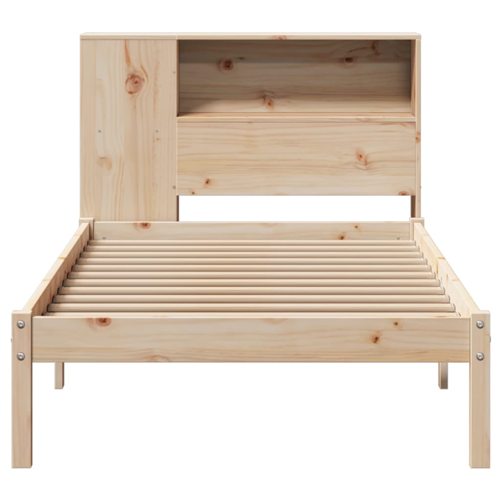 Massivholzbett mit Regal ohne Matratze 90x200 cm Kiefer