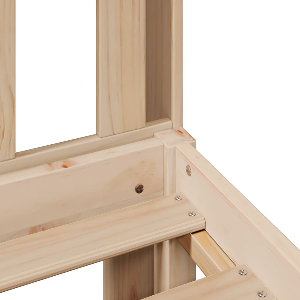 Massivholzbett mit Regal ohne Matratze 100x200 cm Kiefer