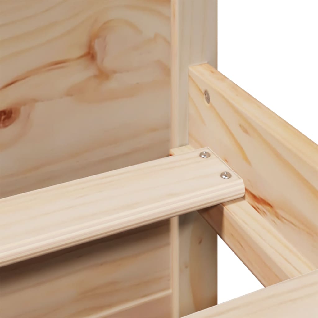 Massivholzbett mit Regal ohne Matratze 120x190 cm Kiefer