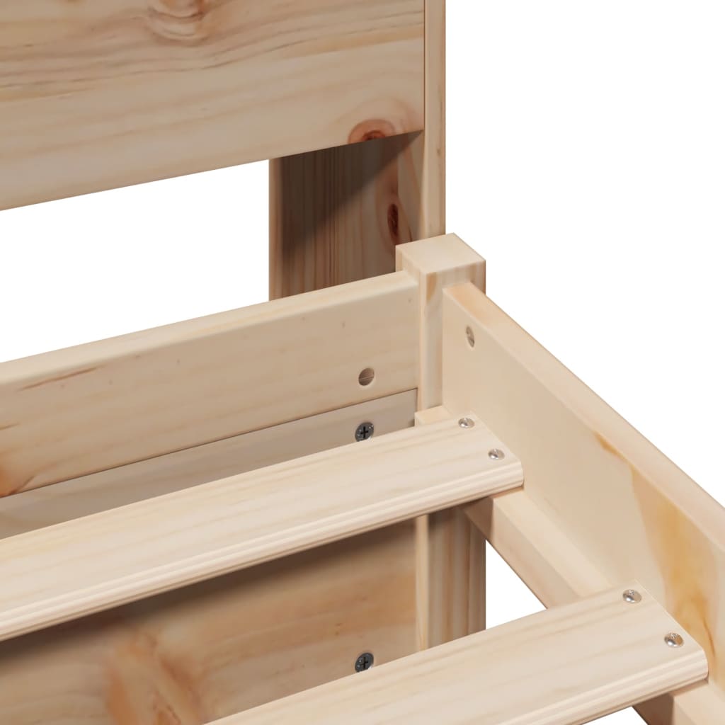 Massivholzbett mit Regal ohne Matratze 100x200 cm Kiefer