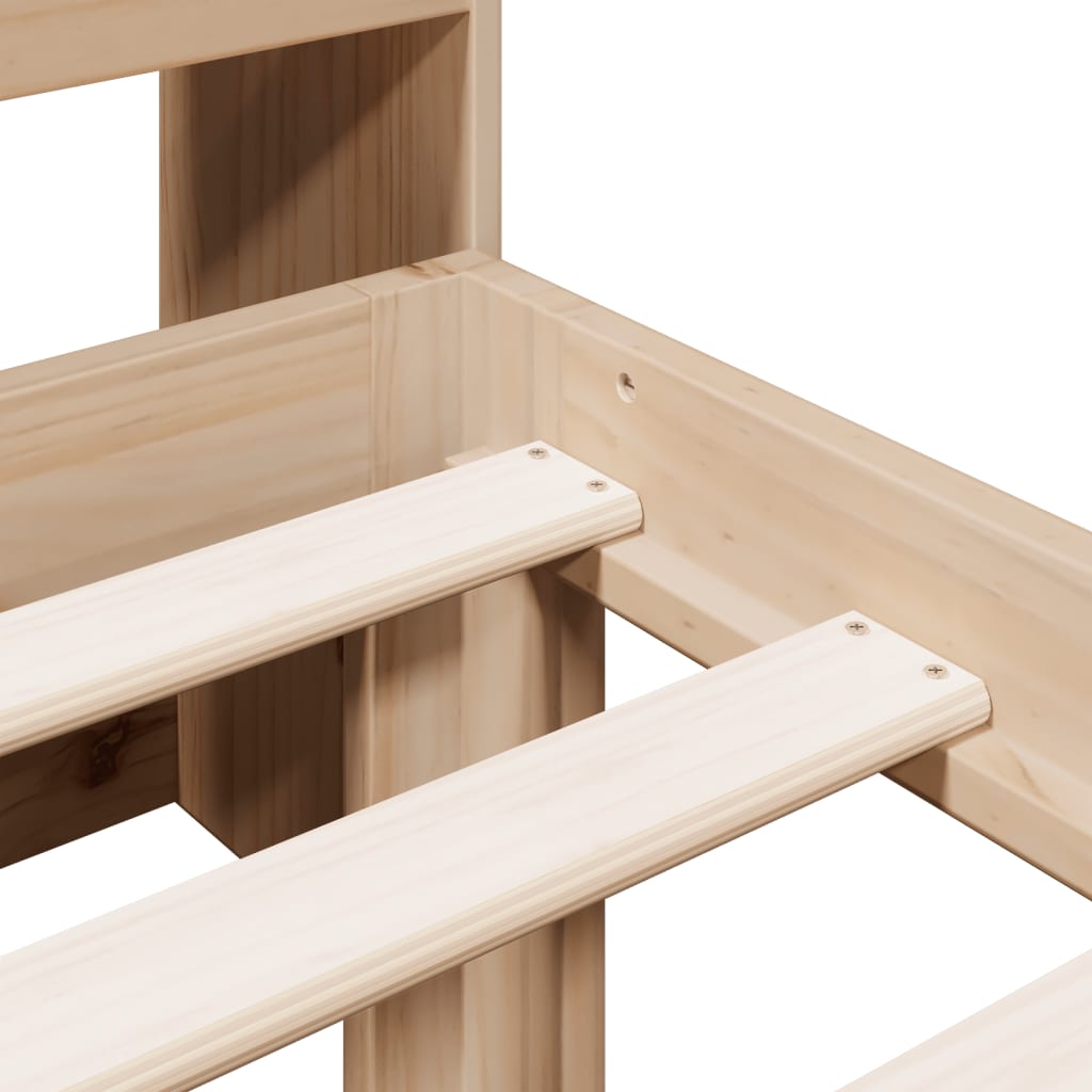 Massivholzbett mit Regal ohne Matratze 100x200 cm Kiefer