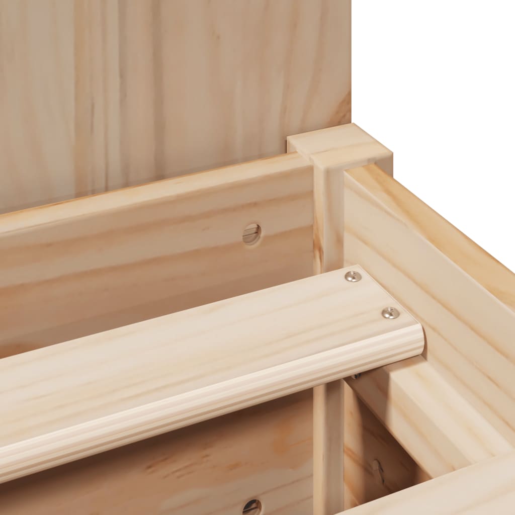Solid wood bed with shelf without mattress 150x200 cm pine