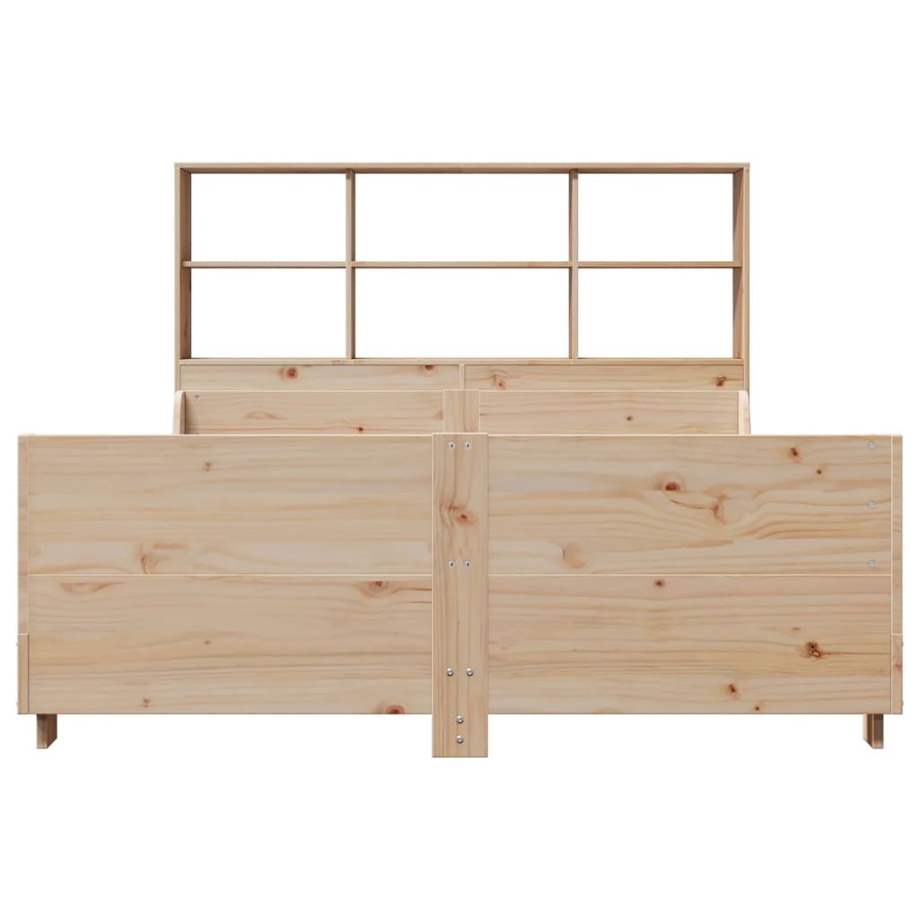 Massivholzbett mit Regal ohne Matratze 140x190 cm Massivholz