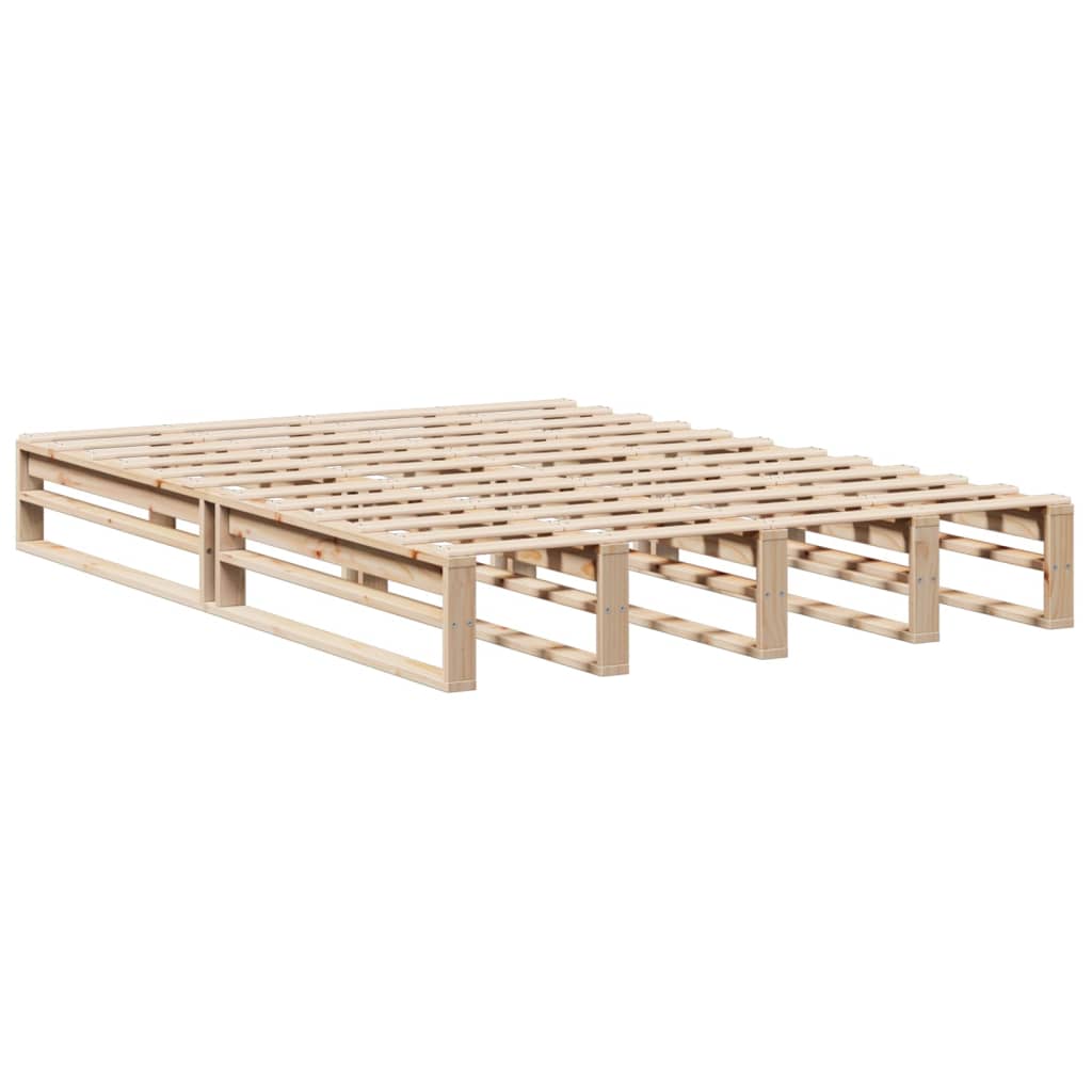 Massivholzbett mit Regal ohne Matratze 140x190 cm Massivholz