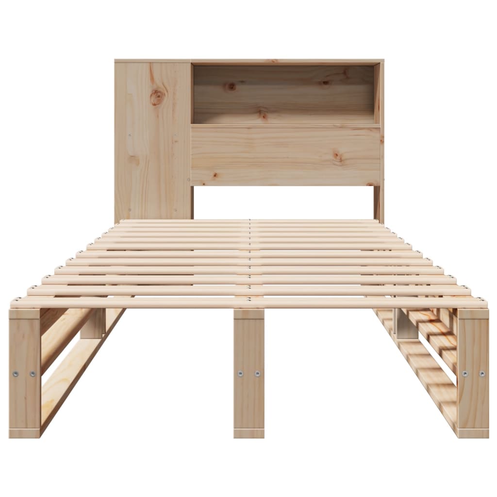 Massivholzbett mit Regal ohne Matratze 90x200 cm Massivholz