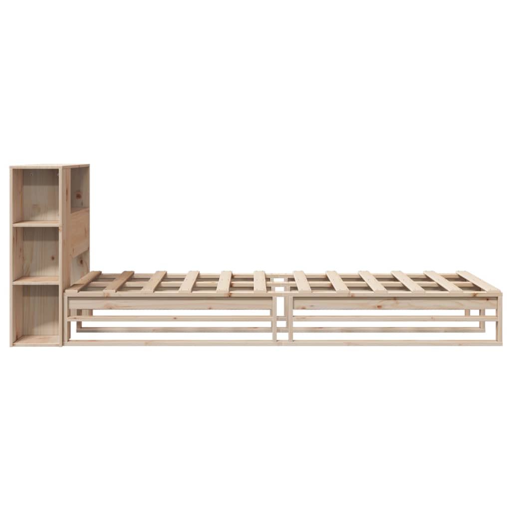 Massivholzbett mit Regal ohne Matratze 90x200 cm Massivholz