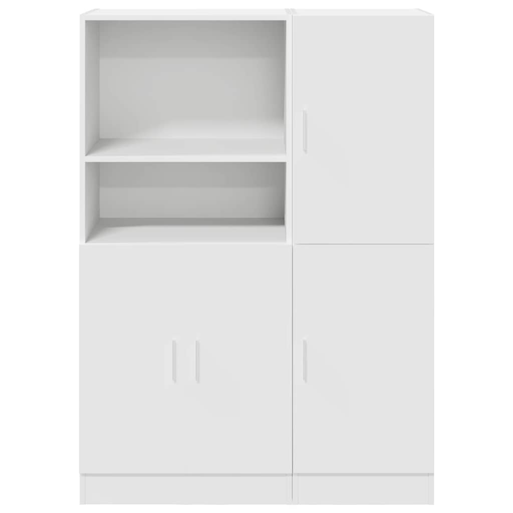 2-piece kitchen cabinet set white wood-based material