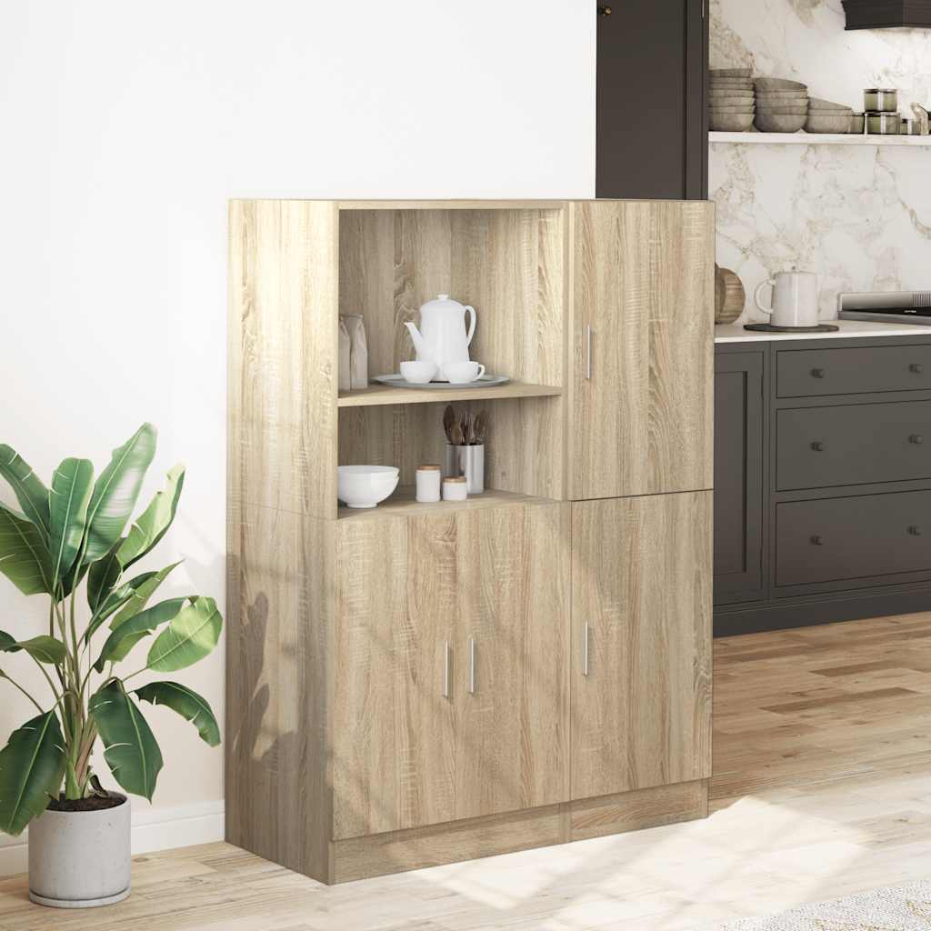 2-piece kitchen cabinet set Sonoma oak wood-based material