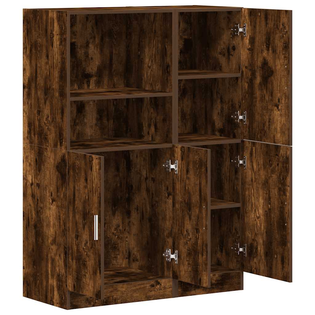 2-piece kitchen cabinet set smoked oak wood material