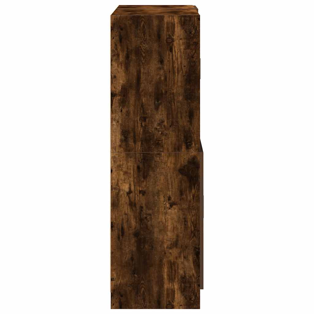 2-piece kitchen cabinet set smoked oak wood material