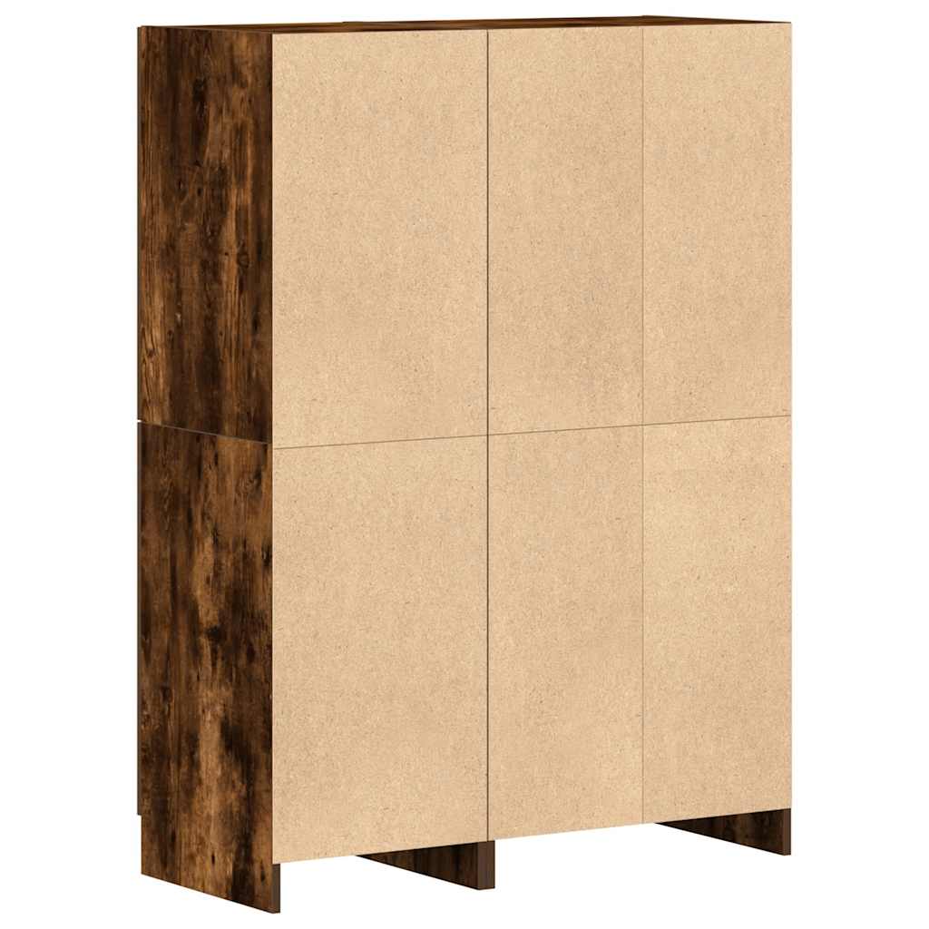2-piece kitchen cabinet set smoked oak wood material