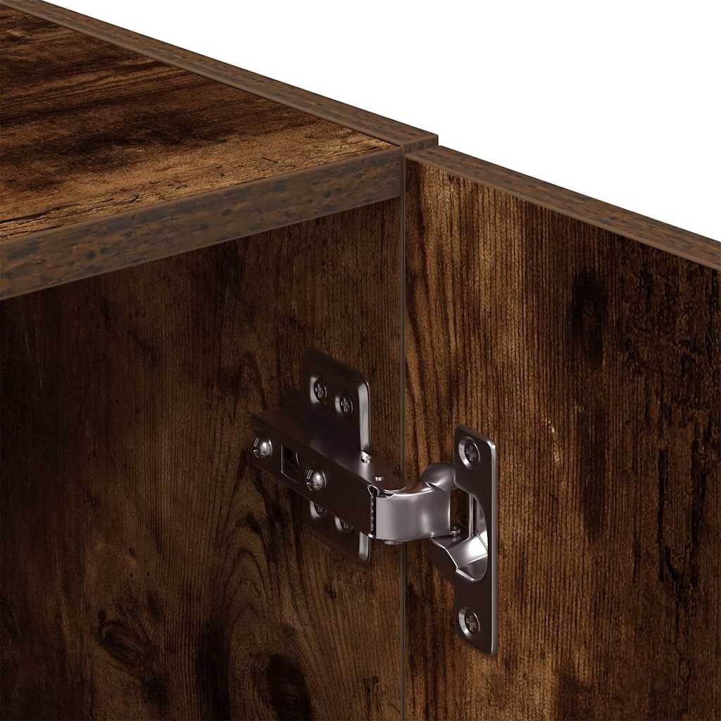 2-piece kitchen cabinet set smoked oak wood material