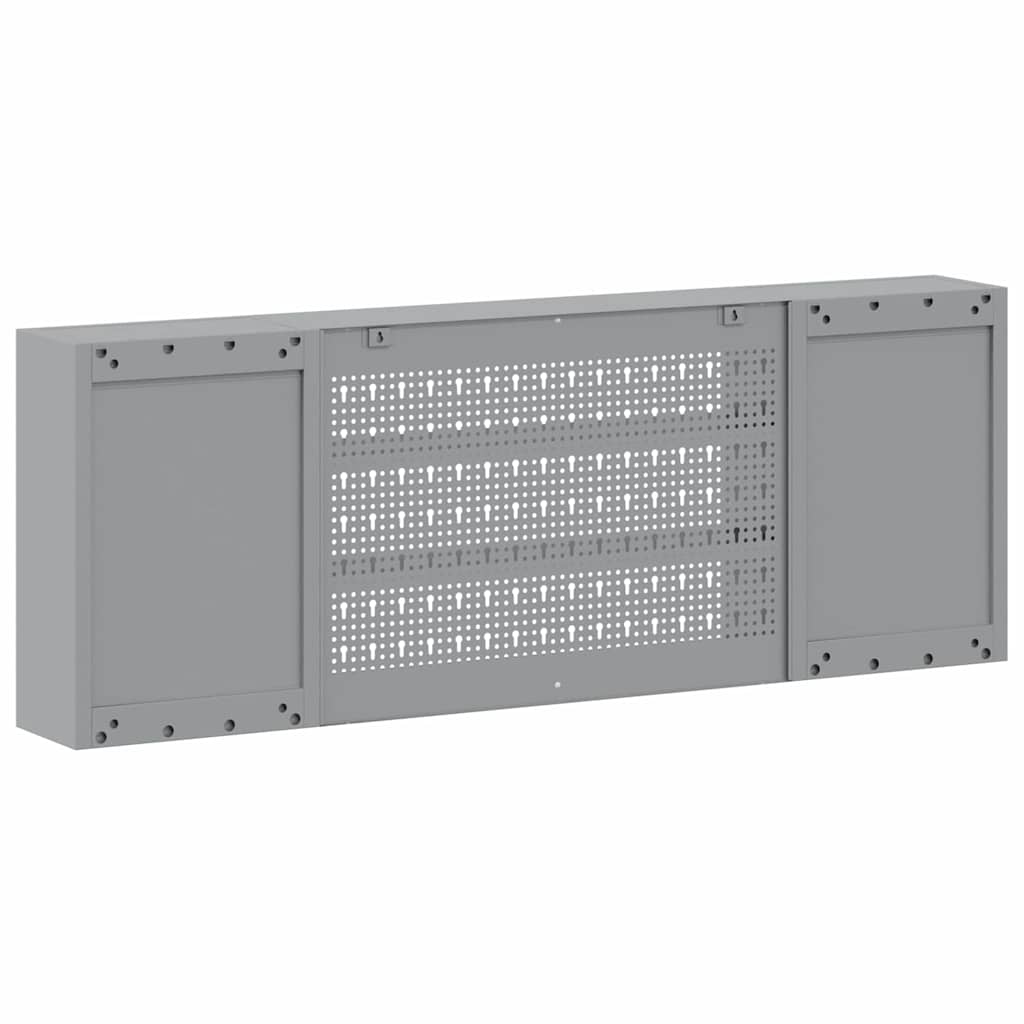 Werkzeugschrank mit Regal Schwarz und Grau 150 x 20 x 55 cm