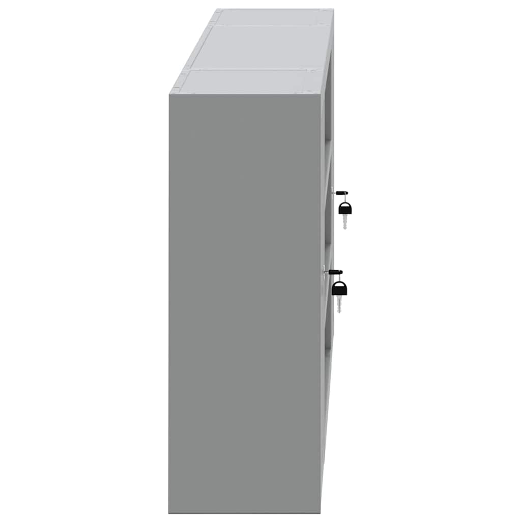 Werkzeugschrank mit Regal Schwarz und Grau 150 x 20 x 55 cm
