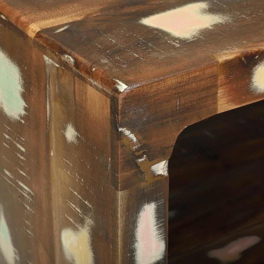 Couchtisch Mehrfarbig 50 x 50 x 35 cm Massives Altholz