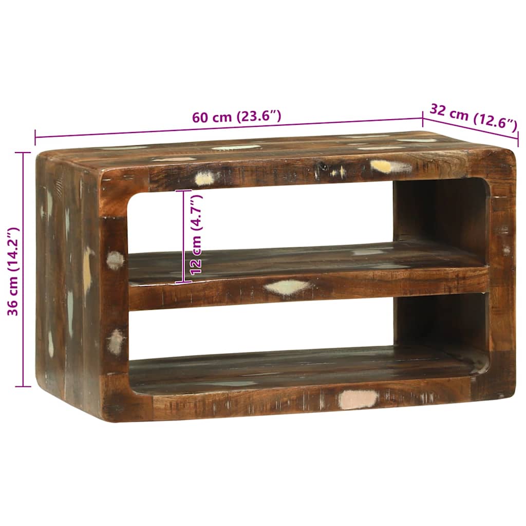 TV-Schränk Mehrfarbig 60 x 32 x 36 cm Massivholz Altholz