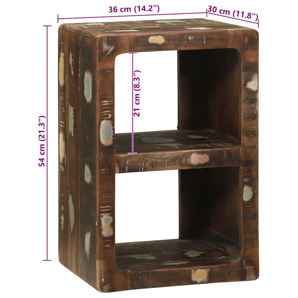 TV-Schränk Mehrfarbig 36 x 30 x 54 cm Massivholz Altholz