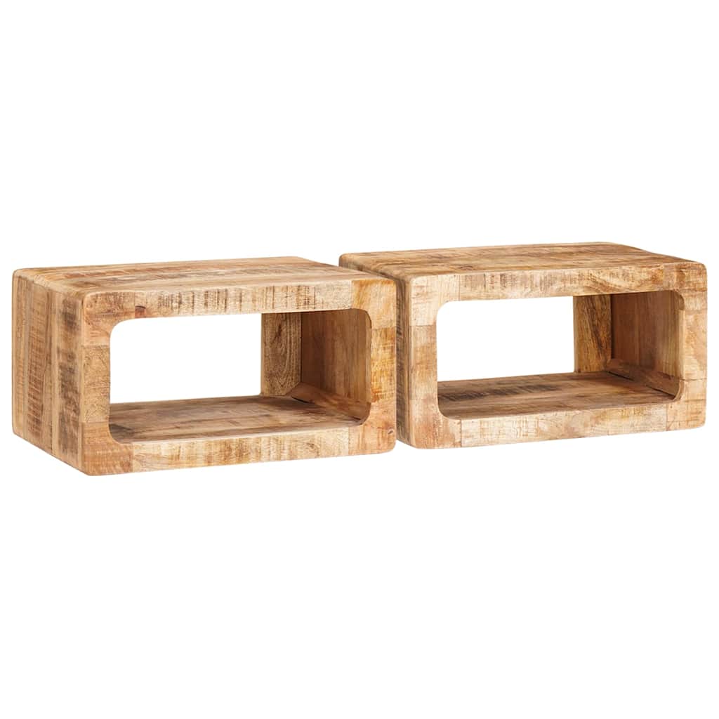 Nachttische 45 x 30 x 24 cm Massivholz Mango
