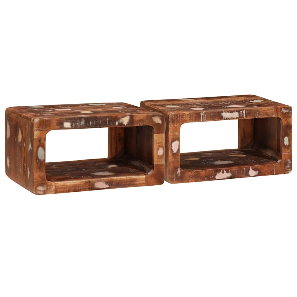 Nachttische 45 x 30 x 24 cm Massives Altholz