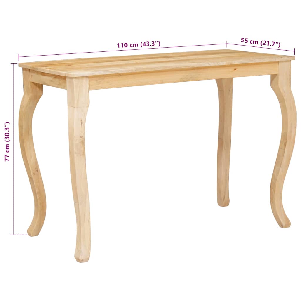Couchtisch Braun 100 x 55 x 77 cm massives Mangoholz
