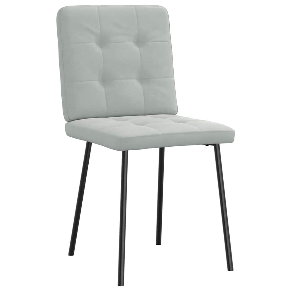 Dining chairs 2 pcs. Light grey velvet