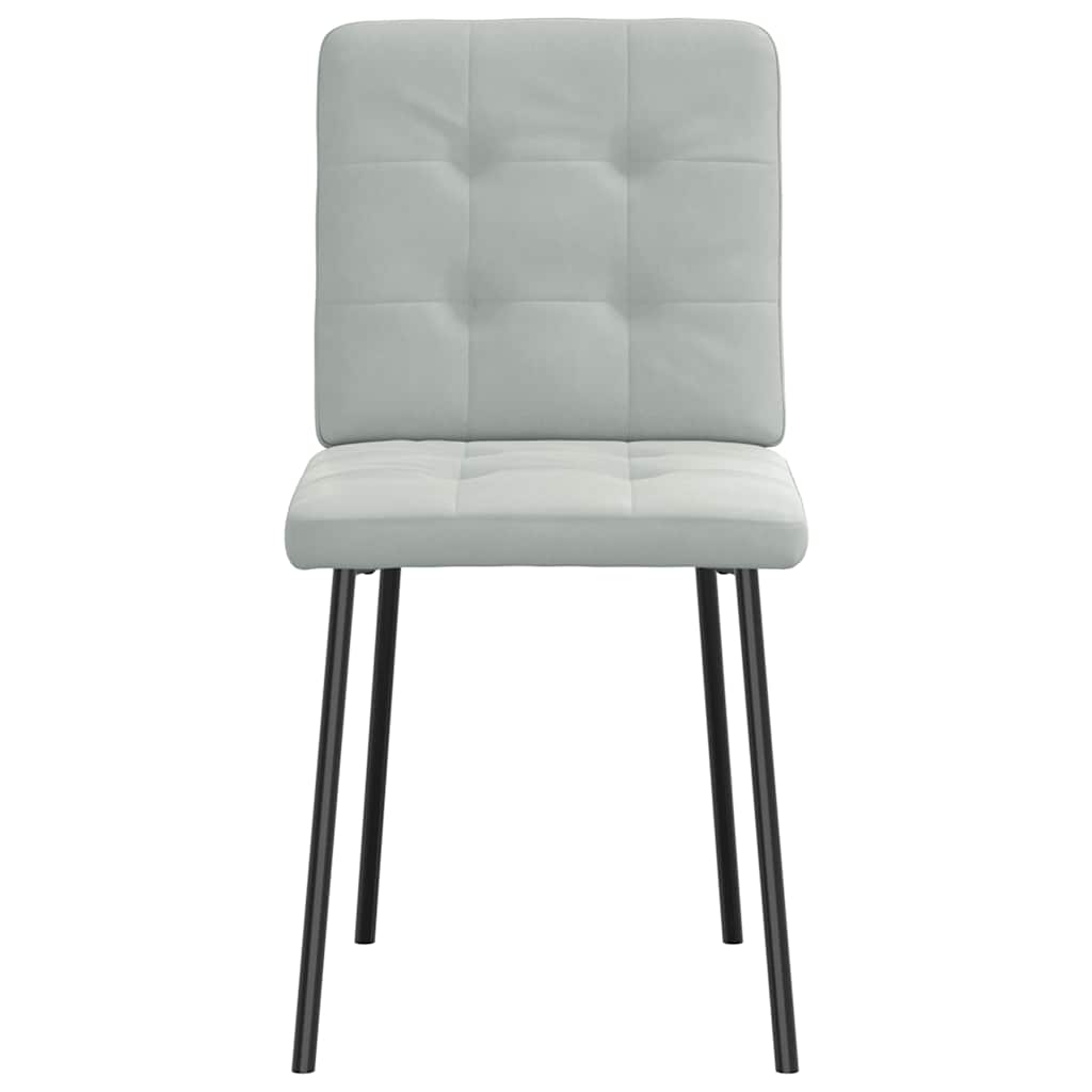Dining chairs 2 pcs. Light grey velvet