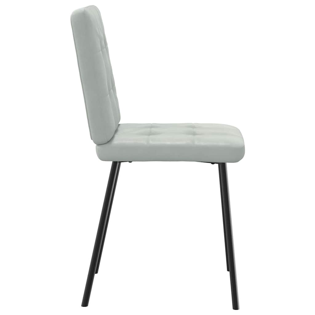 Dining chairs 2 pcs. Light grey velvet