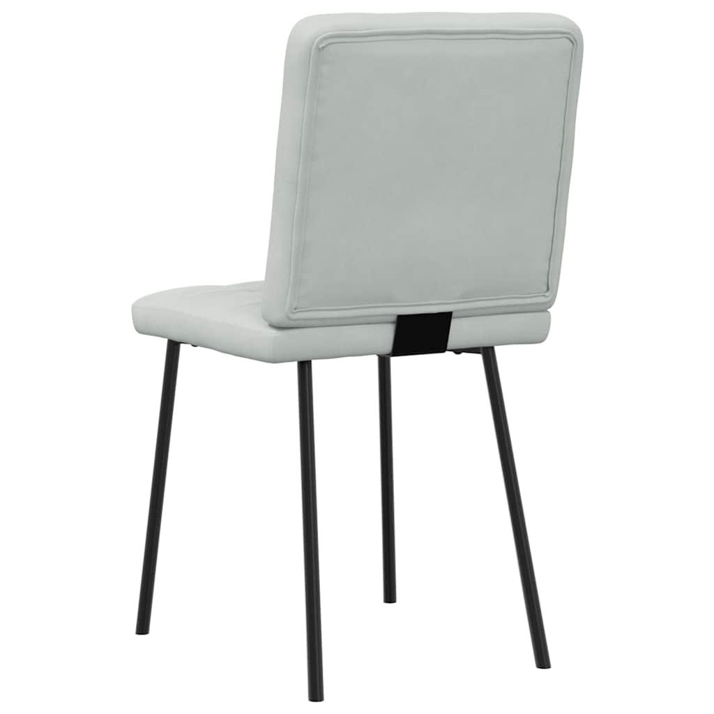 Dining chairs 2 pcs. Light grey velvet