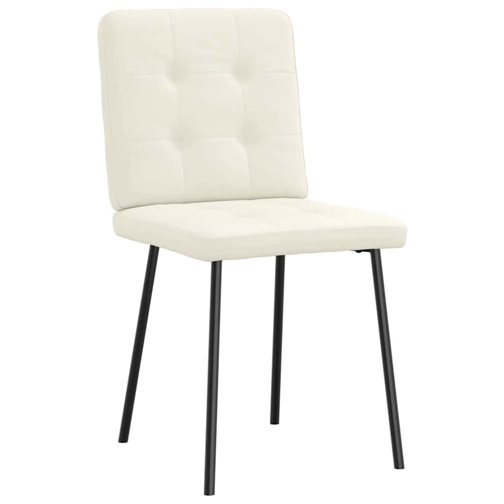 Dining chairs 2 pcs. Cream velvet