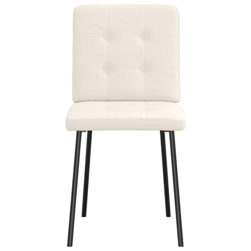 Dining chairs 2 pcs. Cream velvet