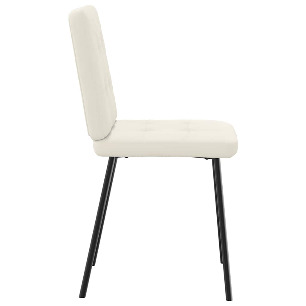 Dining chairs 2 pcs. Cream velvet