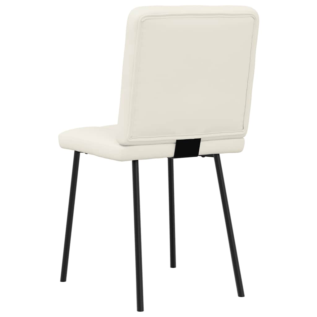 Dining chairs 2 pcs. Cream velvet