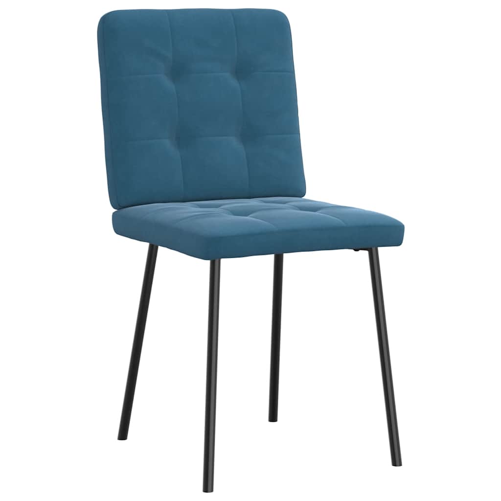Dining chairs 2 pcs. Blue velvet