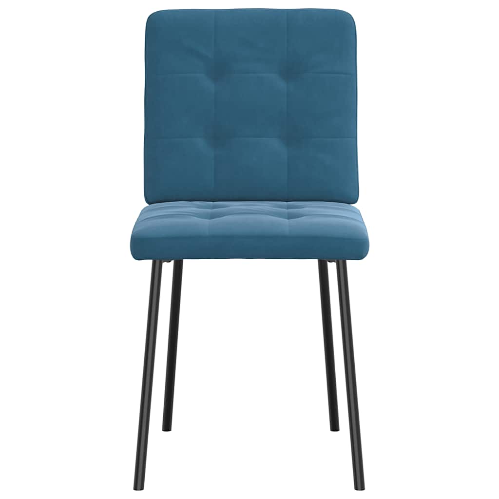 Dining chairs 2 pcs. Blue velvet
