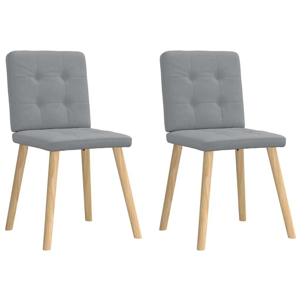 Dining chairs 2 pcs. Light grey fabric