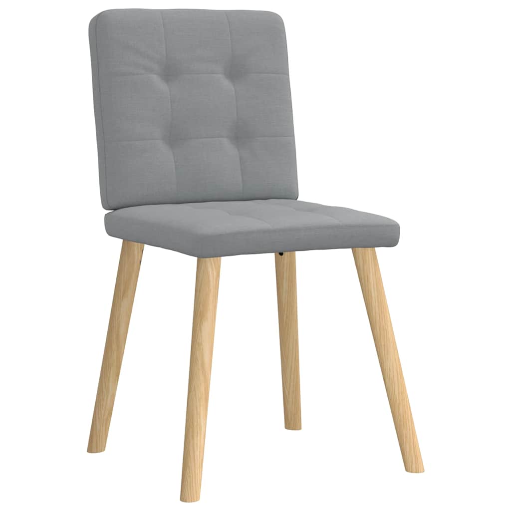 Dining chairs 2 pcs. Light grey fabric