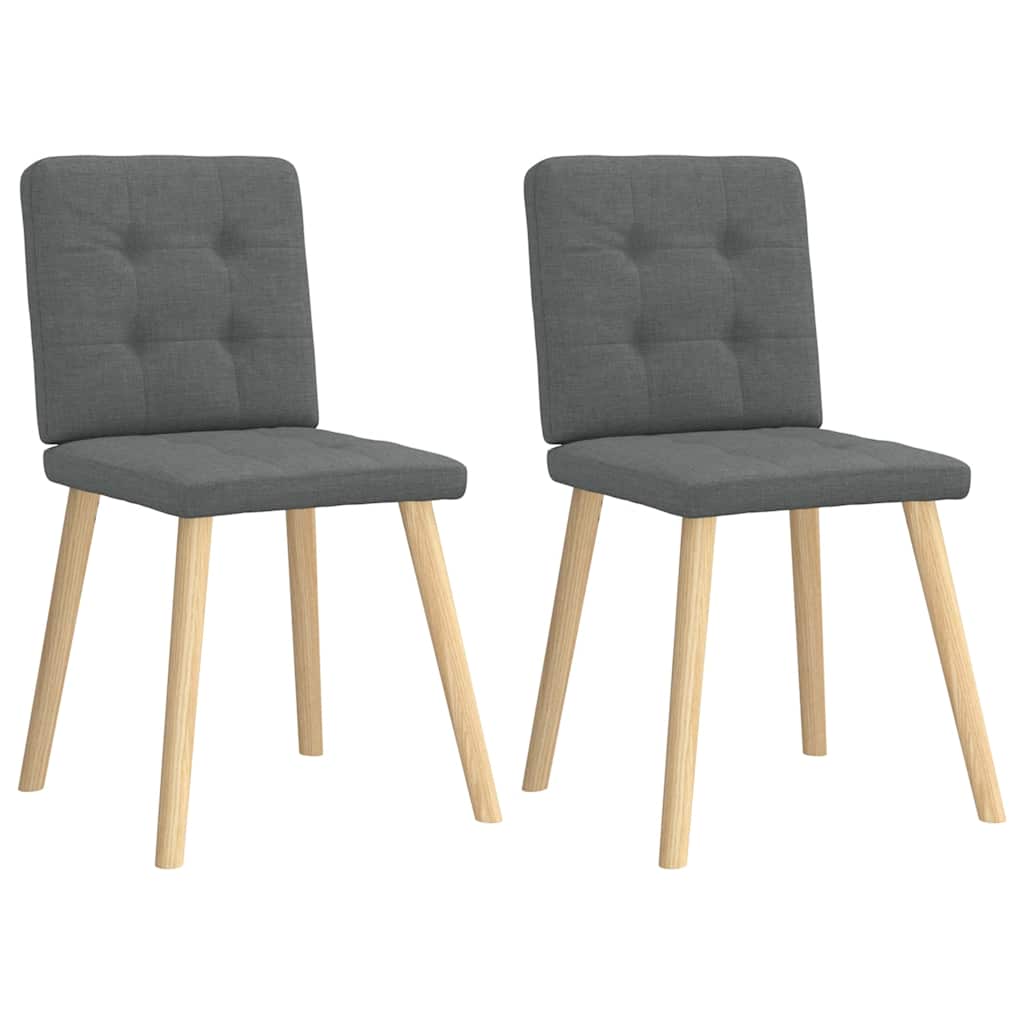 Dining chairs 2 pcs. Dark grey fabric