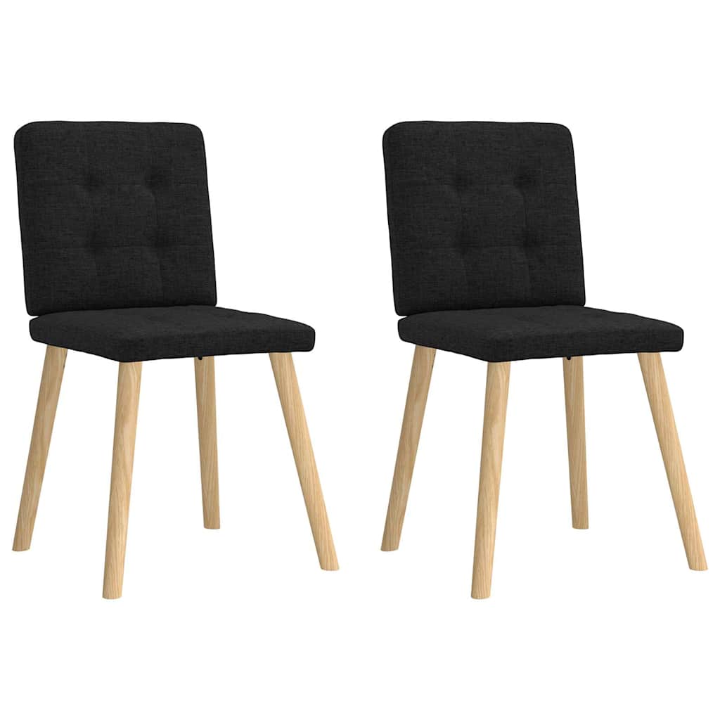 Dining chairs 2 pcs. Black fabric
