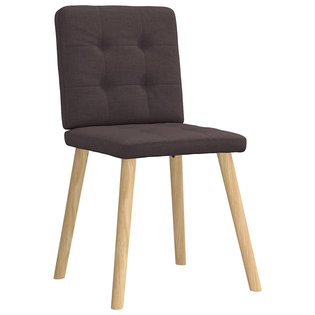 Dining chairs 2 pcs. Dark brown fabric