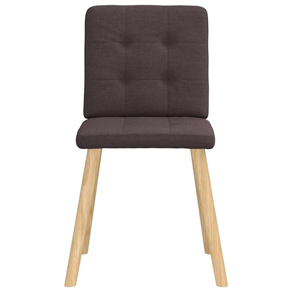 Dining chairs 2 pcs. Dark brown fabric