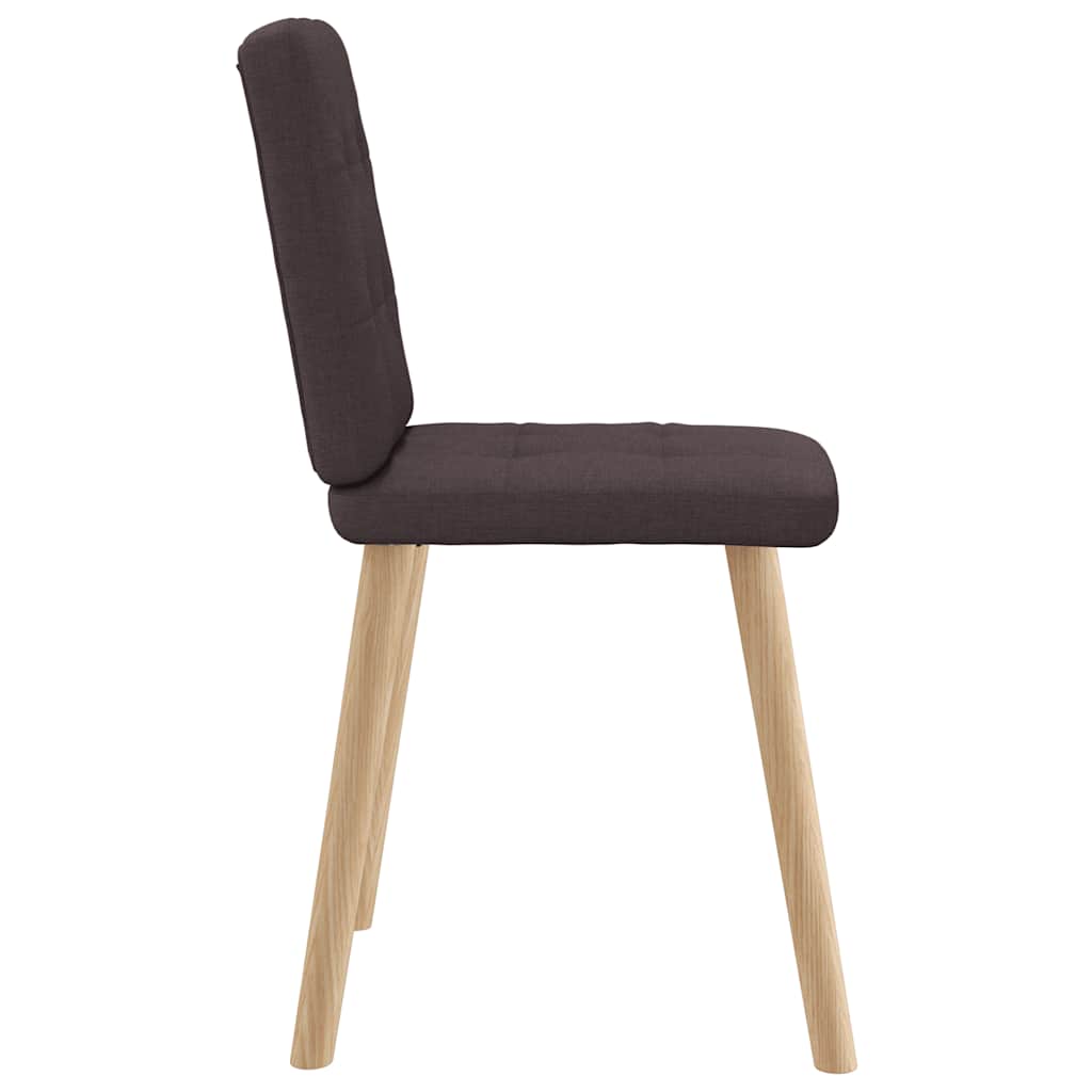 Dining chairs 2 pcs. Dark brown fabric