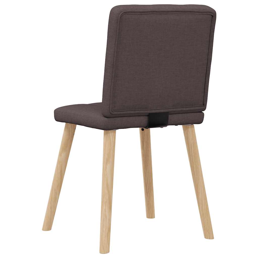 Dining chairs 2 pcs. Dark brown fabric