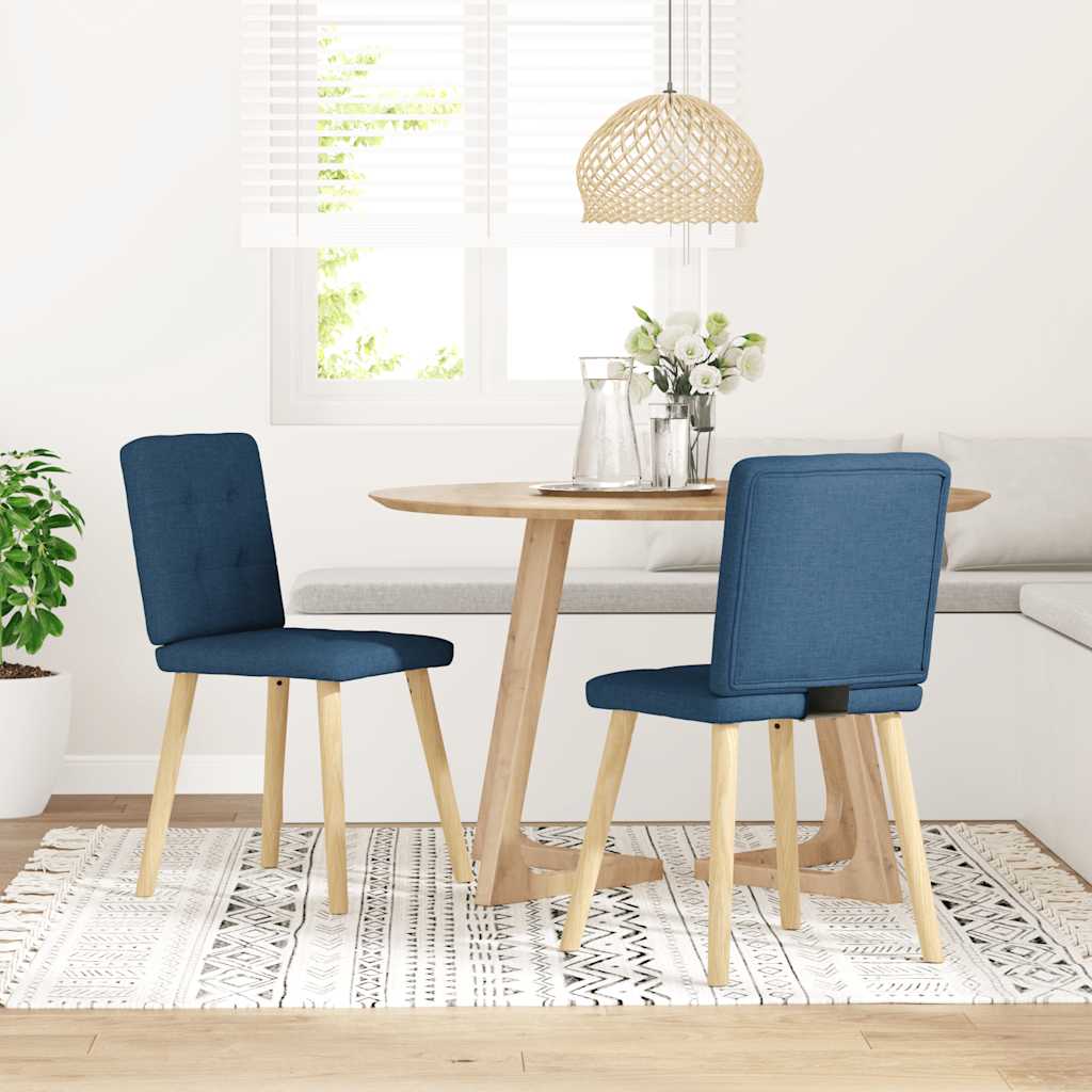Dining chairs 2 pcs. Blue fabric
