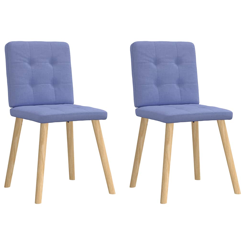 Dining chairs 2 pcs. Denim blue fabric