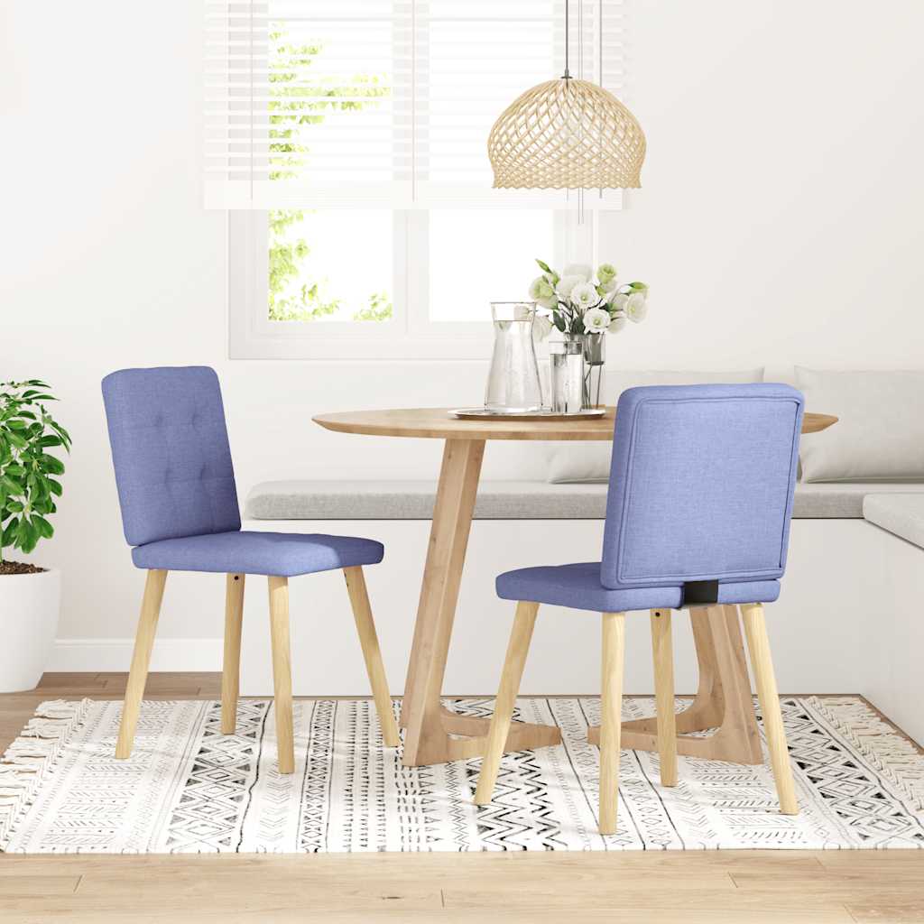 Dining chairs 2 pcs. Denim blue fabric