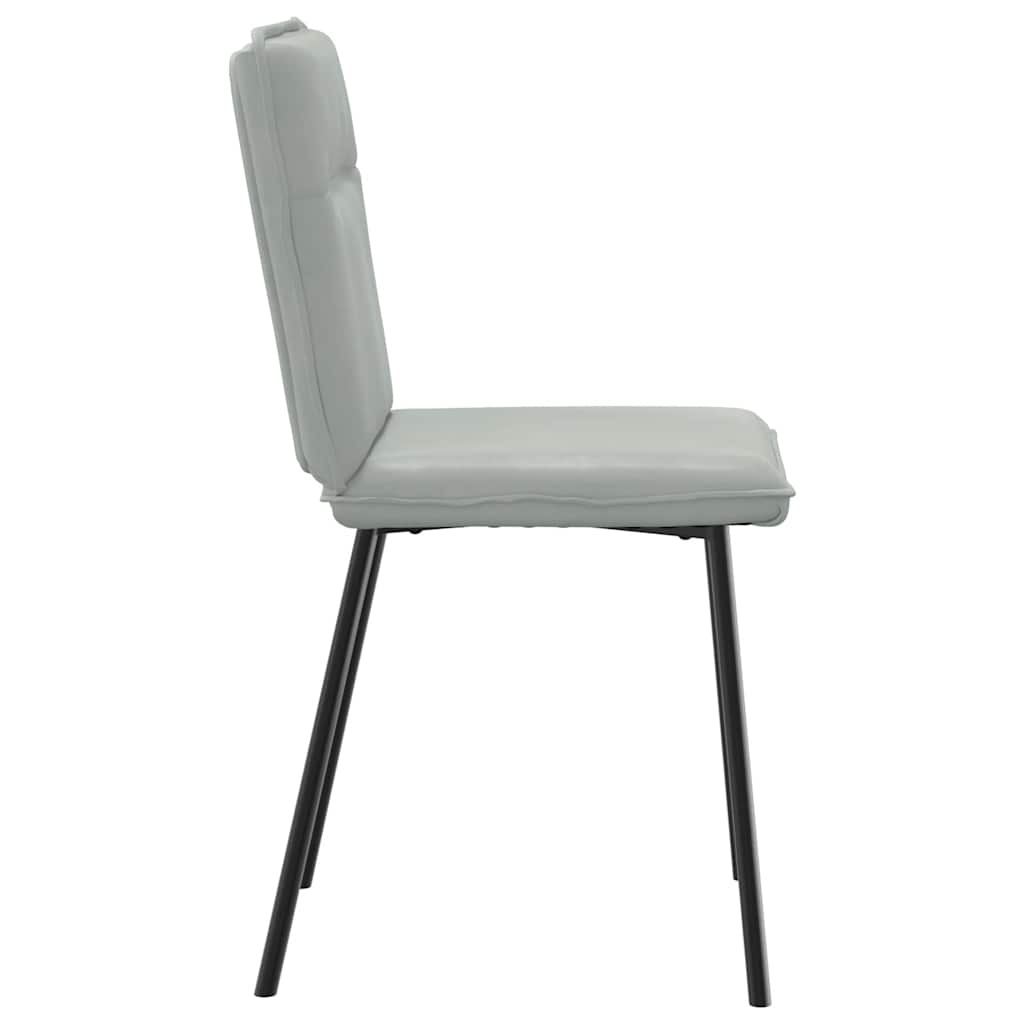 Chaises de salle à manger, lot de 2, velours gris clair