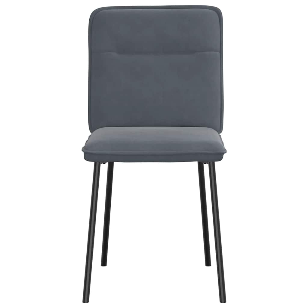 Dining chairs 2 pcs. Dark grey velvet