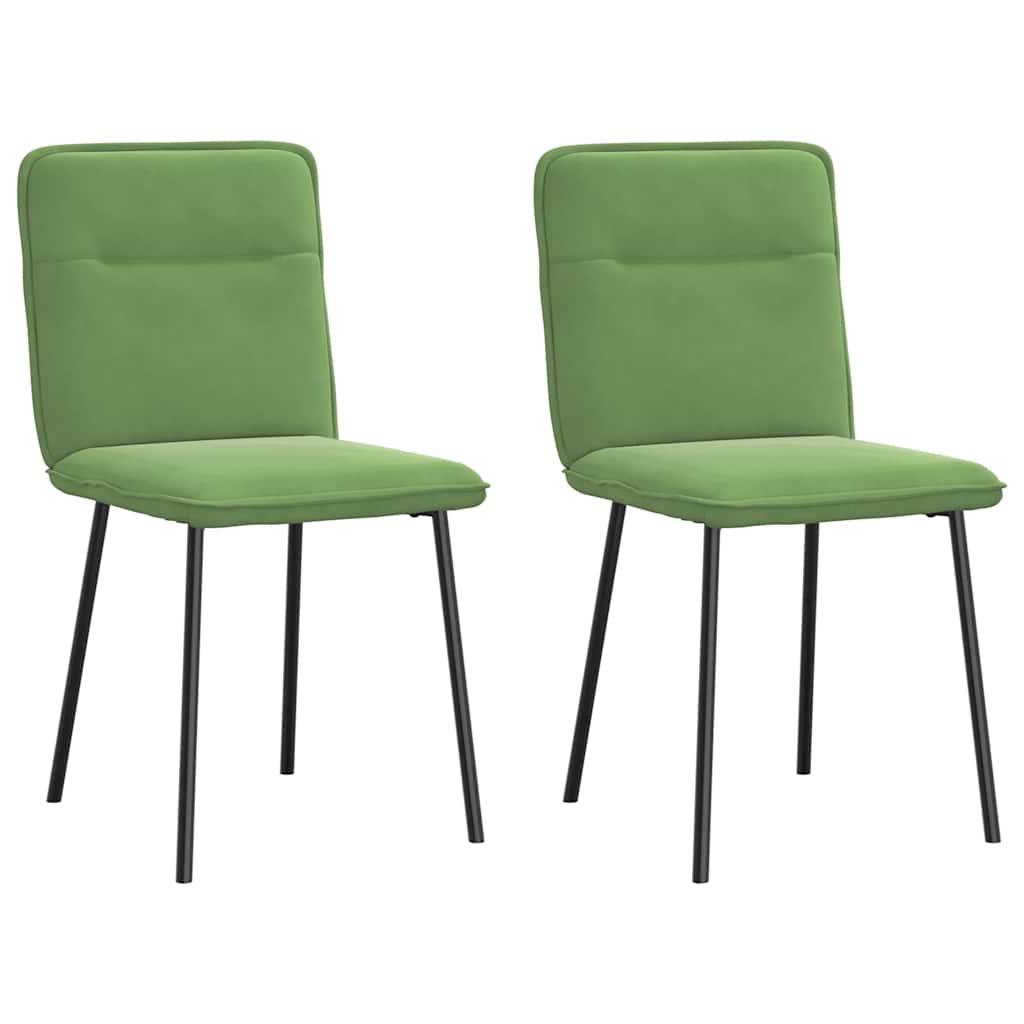 Dining chairs 2 pcs. Light green velvet