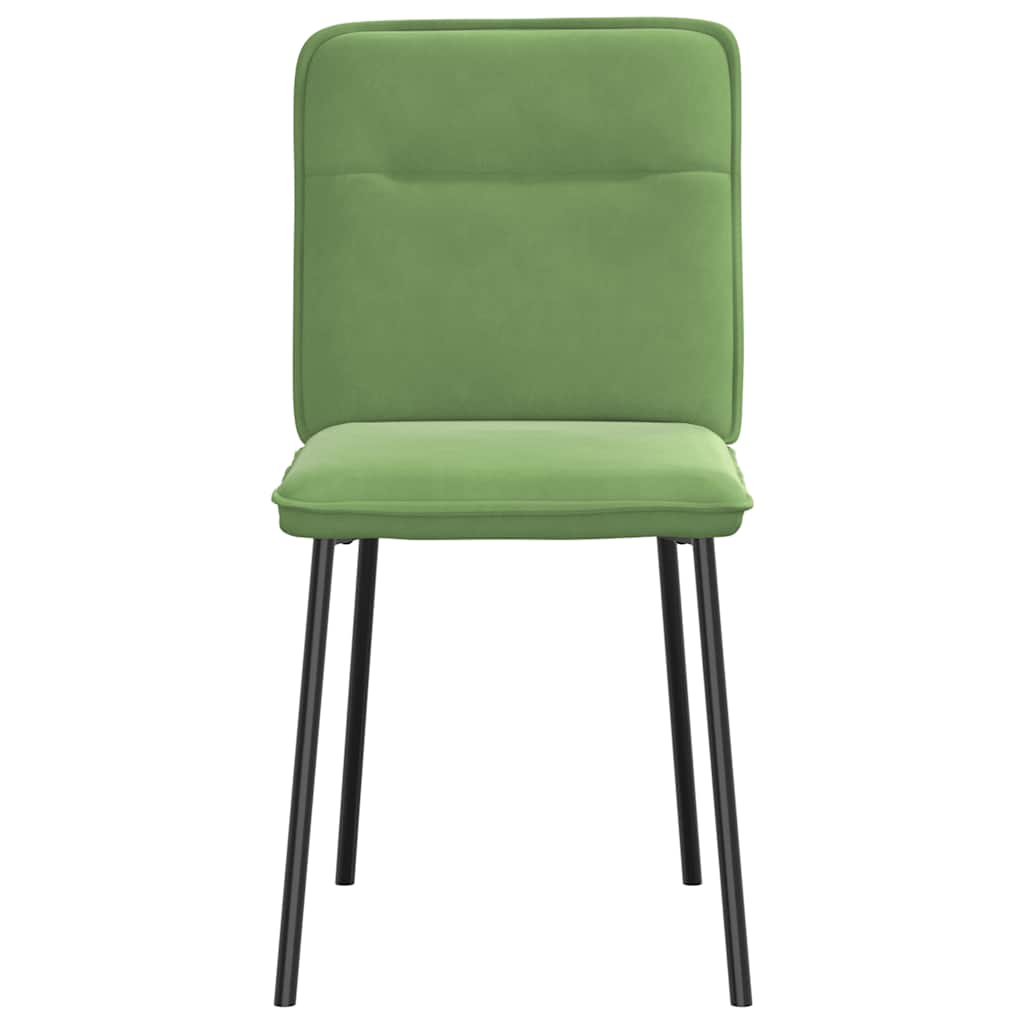Dining chairs 2 pcs. Light green velvet