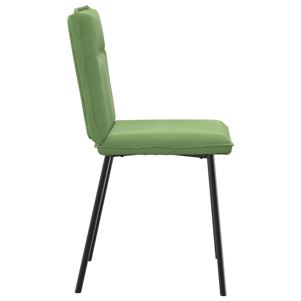Dining chairs 2 pcs. Light green velvet